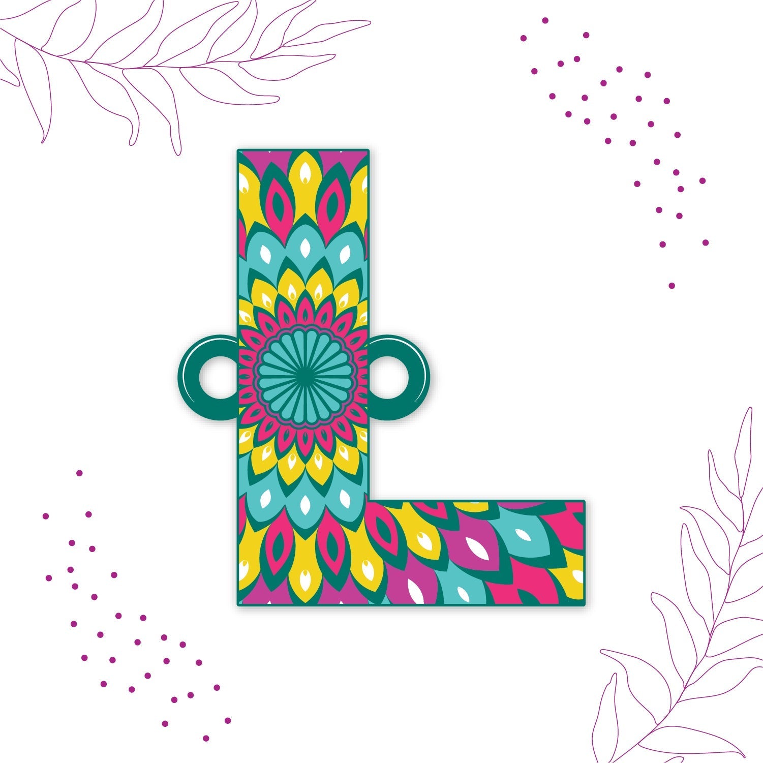 Indianvibez Alphabet L Wooden Rakhi - Kids Rakhi - Swadesiicart
