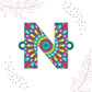 Indianvibez Alphabet N Wooden Rakhi - Kids Rakhi - Swadesiicart