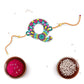 Indianvibez Alphabet Q Wooden Rakhi - Kids Rakhi - Swadesiicart