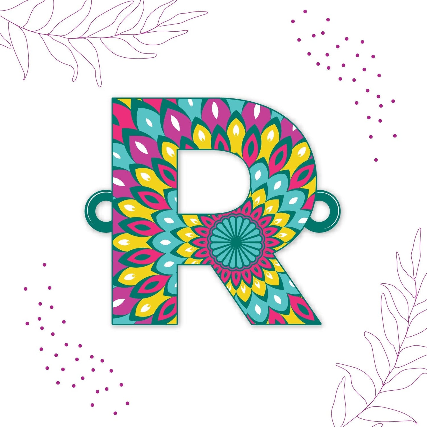 Indianvibez Alphabet R Wooden Rakhi - Kids Rakhi - Swadesiicart