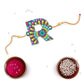 Indianvibez Alphabet R Wooden Rakhi - Kids Rakhi - Swadesiicart