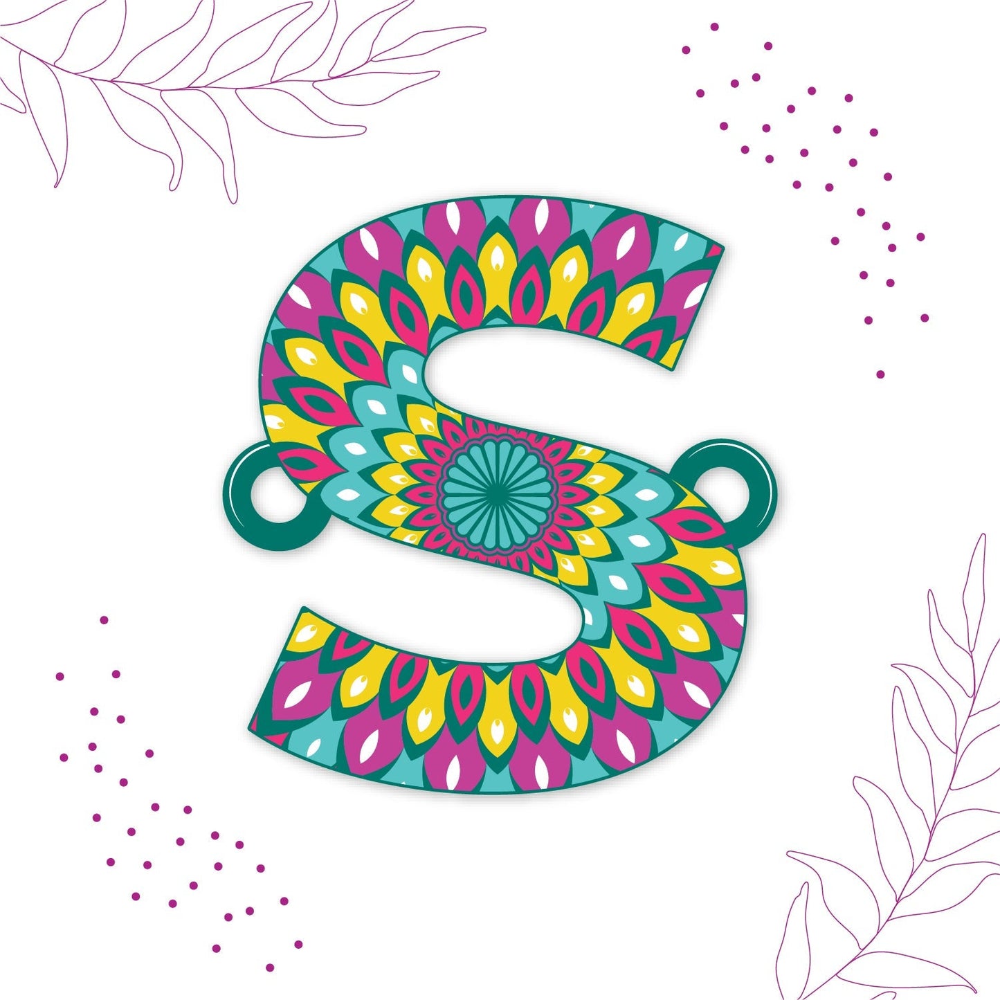 Indianvibez Alphabet S Wooden Rakhi - Kids Rakhi - Swadesiicart