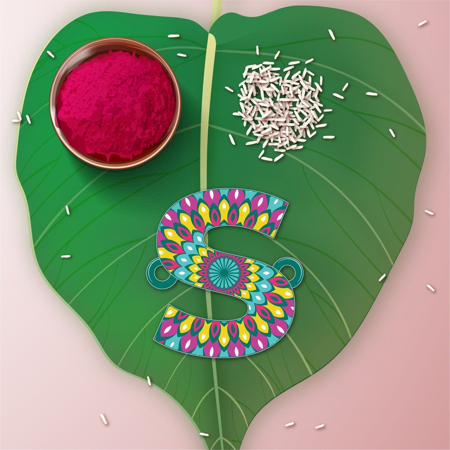 Indianvibez Alphabet S Wooden Rakhi - Kids Rakhi - Swadesiicart