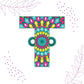 Indianvibez Alphabet T Wooden Rakhi - Kids Rakhi - Swadesiicart