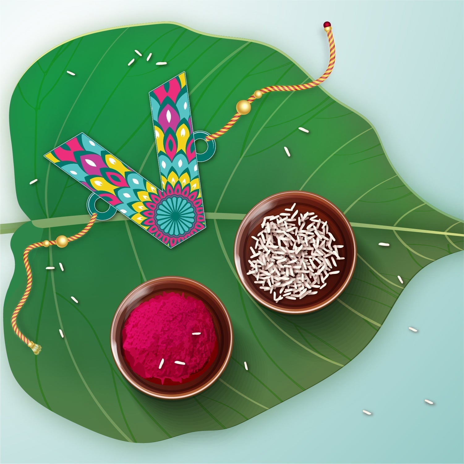 Indianvibez Alphabet V Wooden Rakhi - Kids Rakhi - Swadesiicart