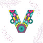 Indianvibez Alphabet V Wooden Rakhi - Kids Rakhi - Swadesiicart