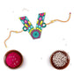 Indianvibez Alphabet V Wooden Rakhi - Kids Rakhi - Swadesiicart