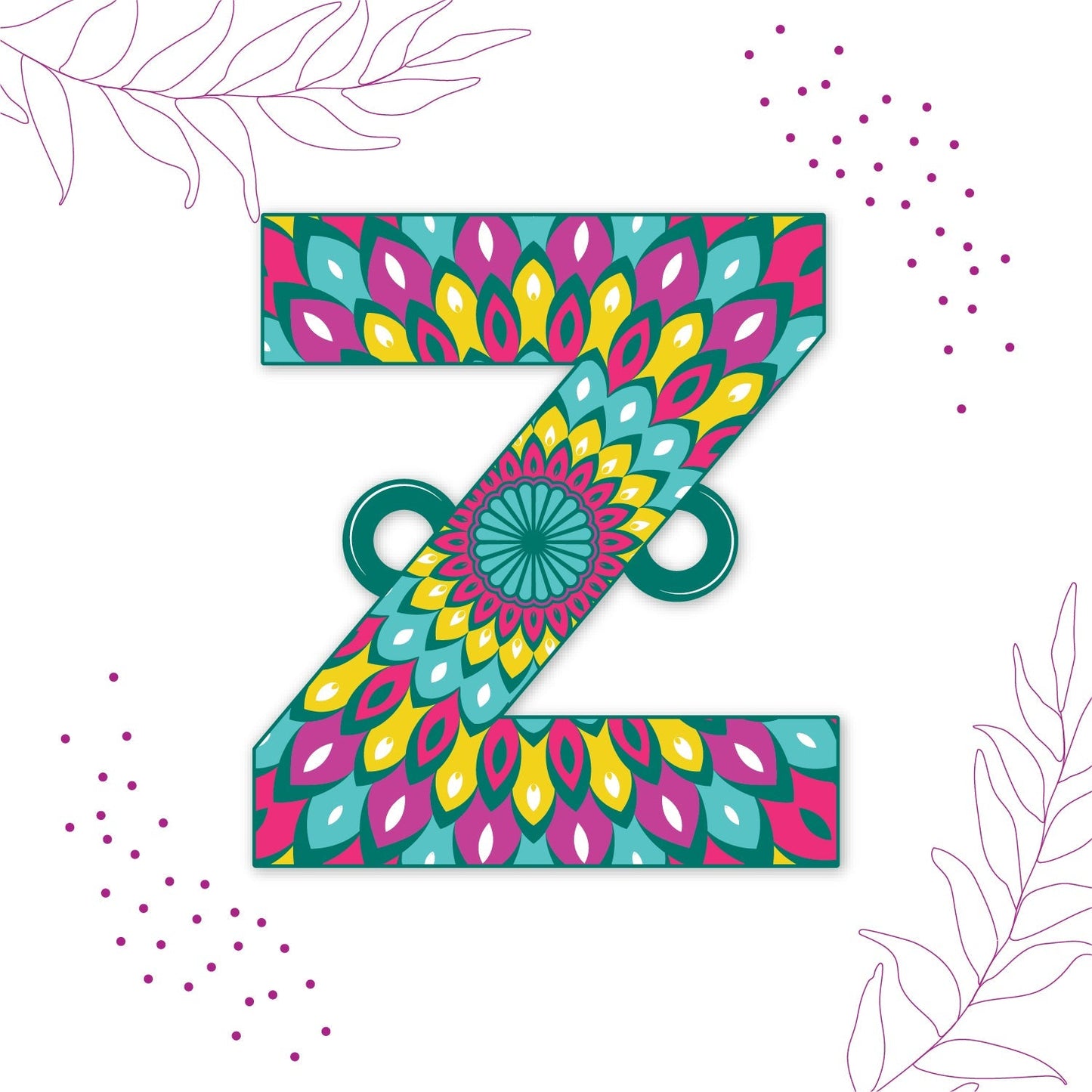 Indianvibez Alphabet Z Wooden Rakhi - Kids Rakhi - Swadesiicart