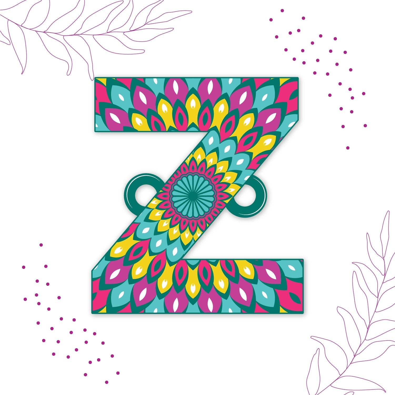 Indianvibez Alphabet Z Wooden Rakhi - Kids Rakhi - Swadesiicart