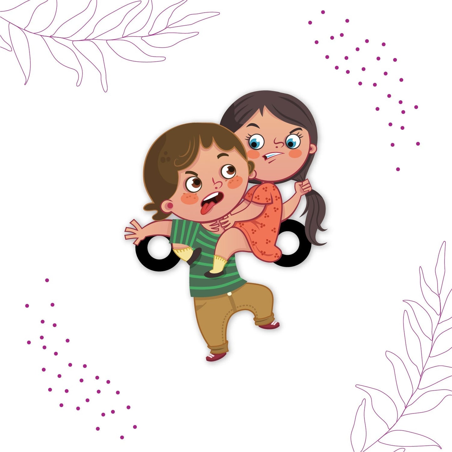 Indianvibez Annoying Brother Wooden Rakhi with Rudraksha, Funny & Quirky Rakhi for Bhaiya, Shop India - Kids Rakhi - Swadesiicart