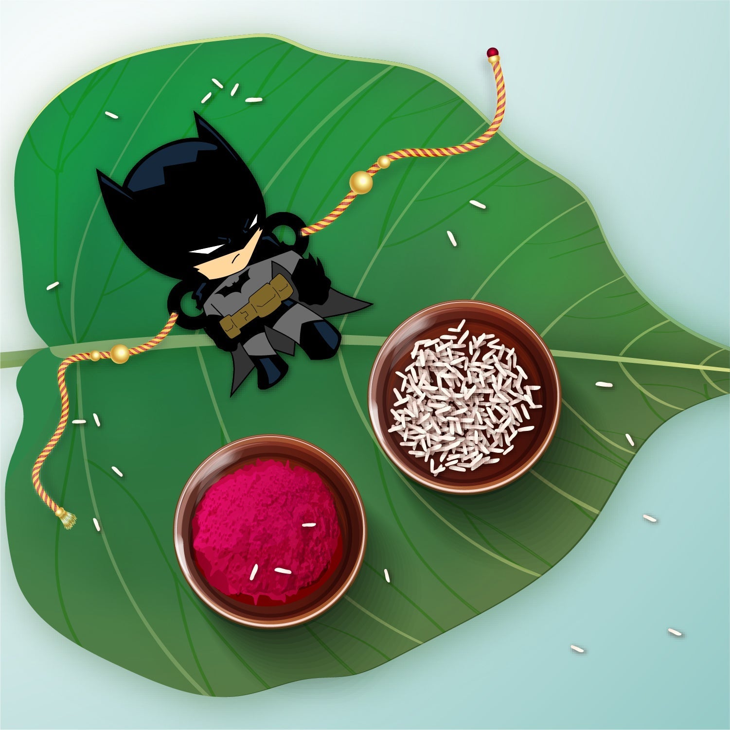 Indianvibez Batman Wooden Rakhi - Kids Rakhi - Swadesiicart