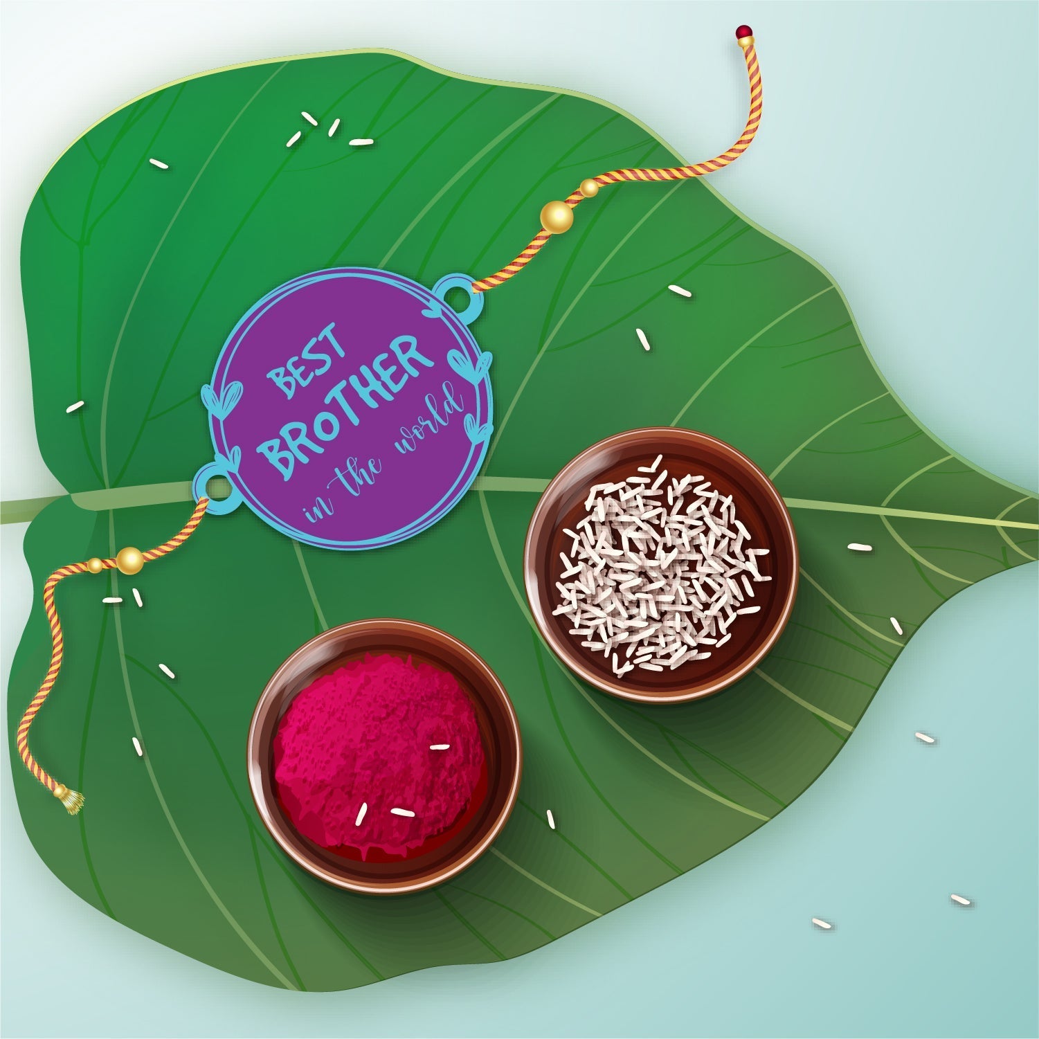 Indianvibez Best Brother in the World Wooden Rakhi with Rudraksha Thread| Rakhi for Bhaiya, Shop India - Kids Rakhi - Swadesiicart