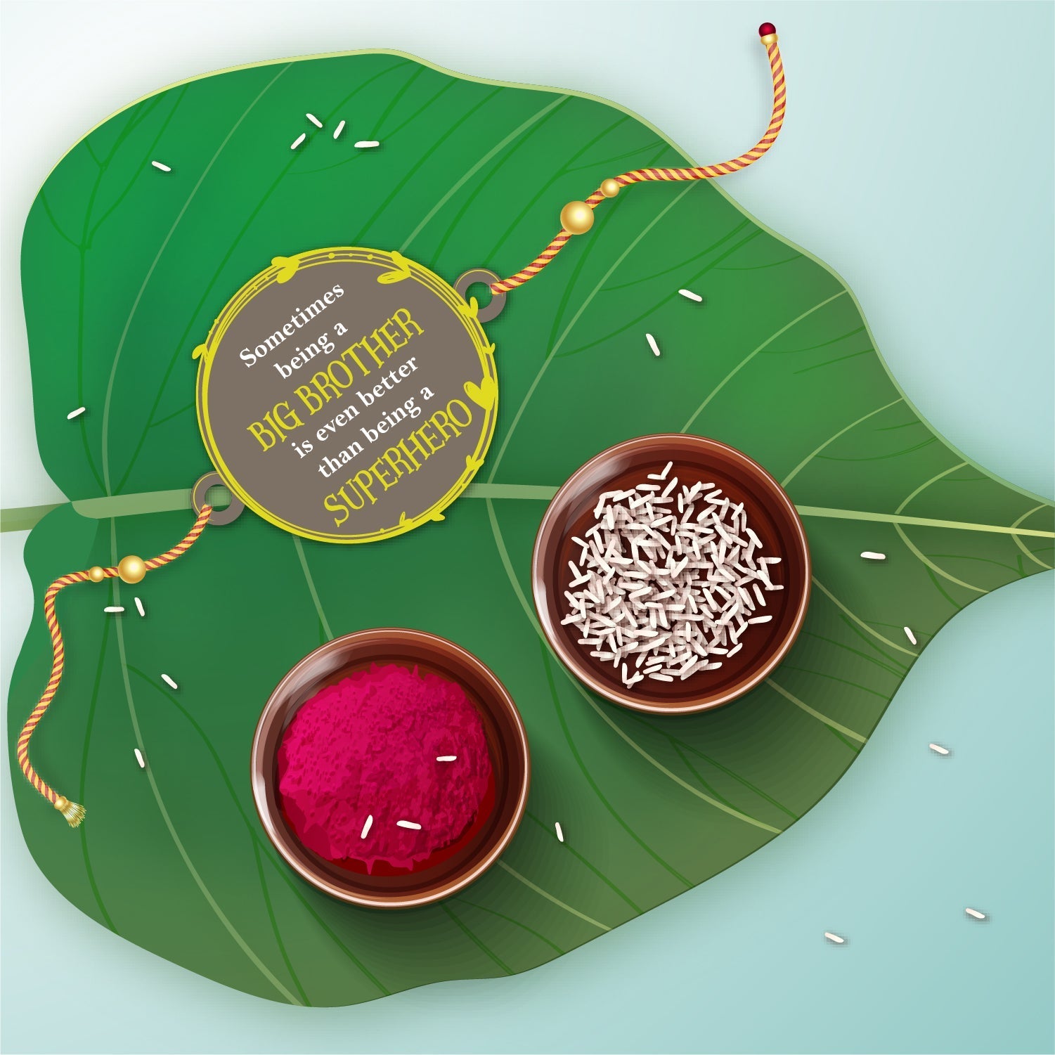 Indianvibez Big Brother Superhero Wooden Rakhi with Rudraksha, Unique Rakhi for Bhaiya, Shop India - Kids Rakhi - Swadesiicart