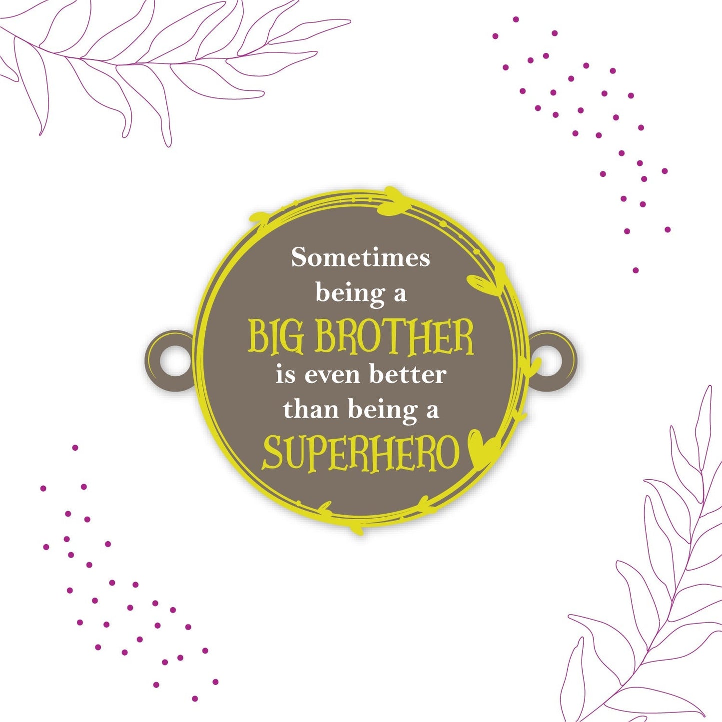 Indianvibez Big Brother Superhero Wooden Rakhi with Rudraksha, Unique Rakhi for Bhaiya, Shop India - Kids Rakhi - Swadesiicart