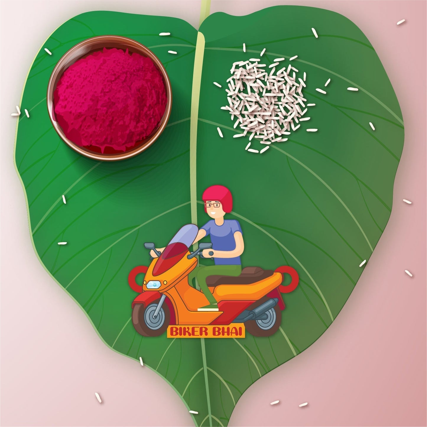 Indianvibez Biker Bhai Wooden Rakhi with Rudraksha, Motorcycle Rakhi for Bro, Shop India - Kids Rakhi - Swadesiicart