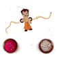 Indianvibez Chota Bheem Wooden Rakhi with Rudraksha, Cartoon Rakhi for Bro, Shop India - Kids Rakhi - Swadesiicart
