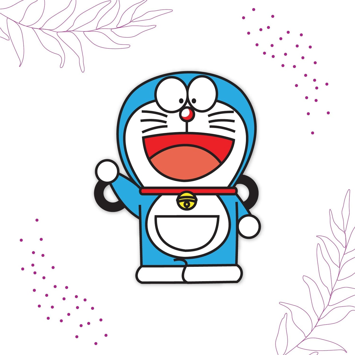 Indianvibez Doraemon Wooden Rakhi with Rudraksha, Cartoon Rakhi for Bro, Shop India - Kids Rakhi - Swadesiicart