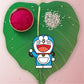 Indianvibez Doraemon Wooden Rakhi with Rudraksha, Cartoon Rakhi for Bro, Shop India - Kids Rakhi - Swadesiicart