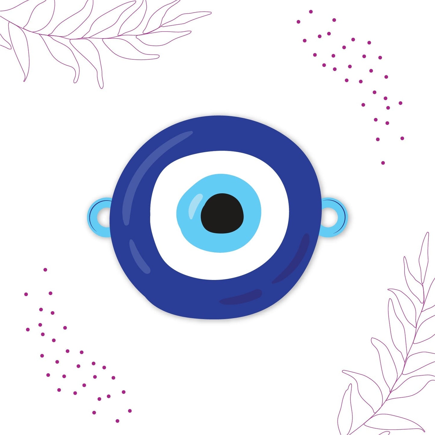 Indianvibez Evil Eye Rakhi with Rudraksha Thread, Rakhi for Brother - Kids Rakhi - Swadesiicart