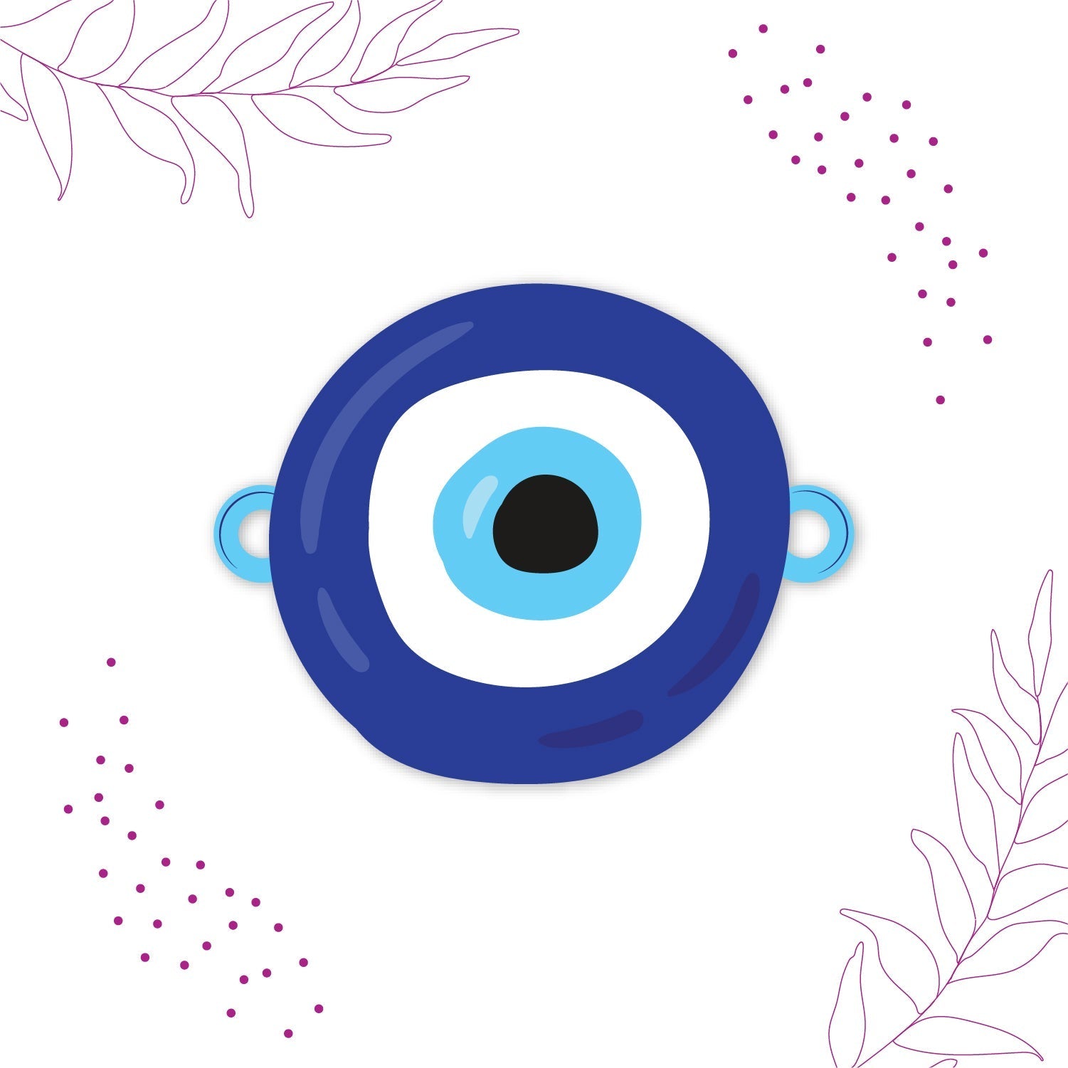 Indianvibez Evil Eye Rakhi with Rudraksha Thread, Rakhi for Brother - Kids Rakhi - Swadesiicart