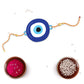 Indianvibez Evil Eye Rakhi with Rudraksha Thread, Rakhi for Brother - Kids Rakhi - Swadesiicart