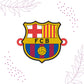 Indianvibez FC Barcelona Wooden Rakhi with Rudraksha, Barca Rakhi for Bro, Shop India - Kids Rakhi - Swadesiicart