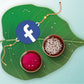 Indianvibez Facebook Wooden Rakhi with Rudraksha, Social Media Rakhi for Bro, Shop India - Kids Rakhi - Swadesiicart