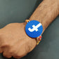 Indianvibez Facebook Wooden Rakhi with Rudraksha, Social Media Rakhi for Bro, Shop India - Kids Rakhi - Swadesiicart