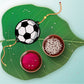 Indianvibez Football Wooden Rakhi with Rudraksha, Soccer Rakhi for Bro, Shop India - Kids Rakhi - Swadesiicart