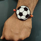 Indianvibez Football Wooden Rakhi with Rudraksha, Soccer Rakhi for Bro, Shop India - Kids Rakhi - Swadesiicart
