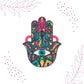 Indianvibez Protective Hamsa Rakhi, Wooden Rakhi with Rudraksha Thread - Kids Rakhi - Swadesiicart