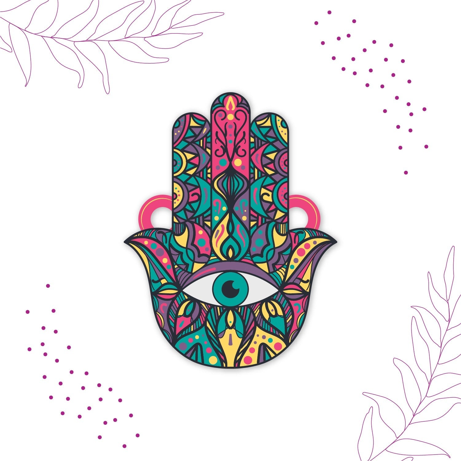 Indianvibez Protective Hamsa Rakhi, Wooden Rakhi with Rudraksha Thread - Kids Rakhi - Swadesiicart