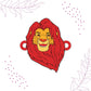 Indianvibez Mufasa Wooden Rakhi with Rudraksha, Lion King Rakhi for Brother, Shop India - Kids Rakhi - Swadesiicart