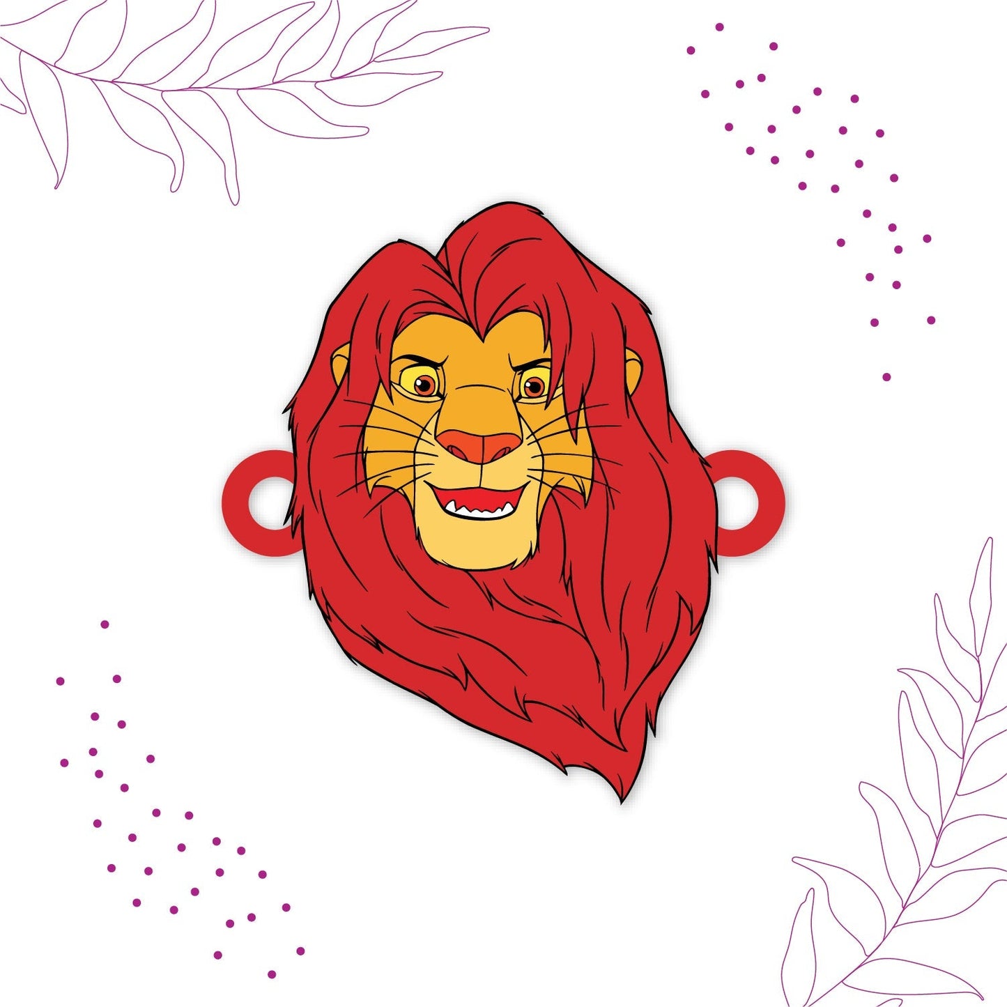 Indianvibez Mufasa Wooden Rakhi with Rudraksha, Lion King Rakhi for Brother, Shop India - Kids Rakhi - Swadesiicart