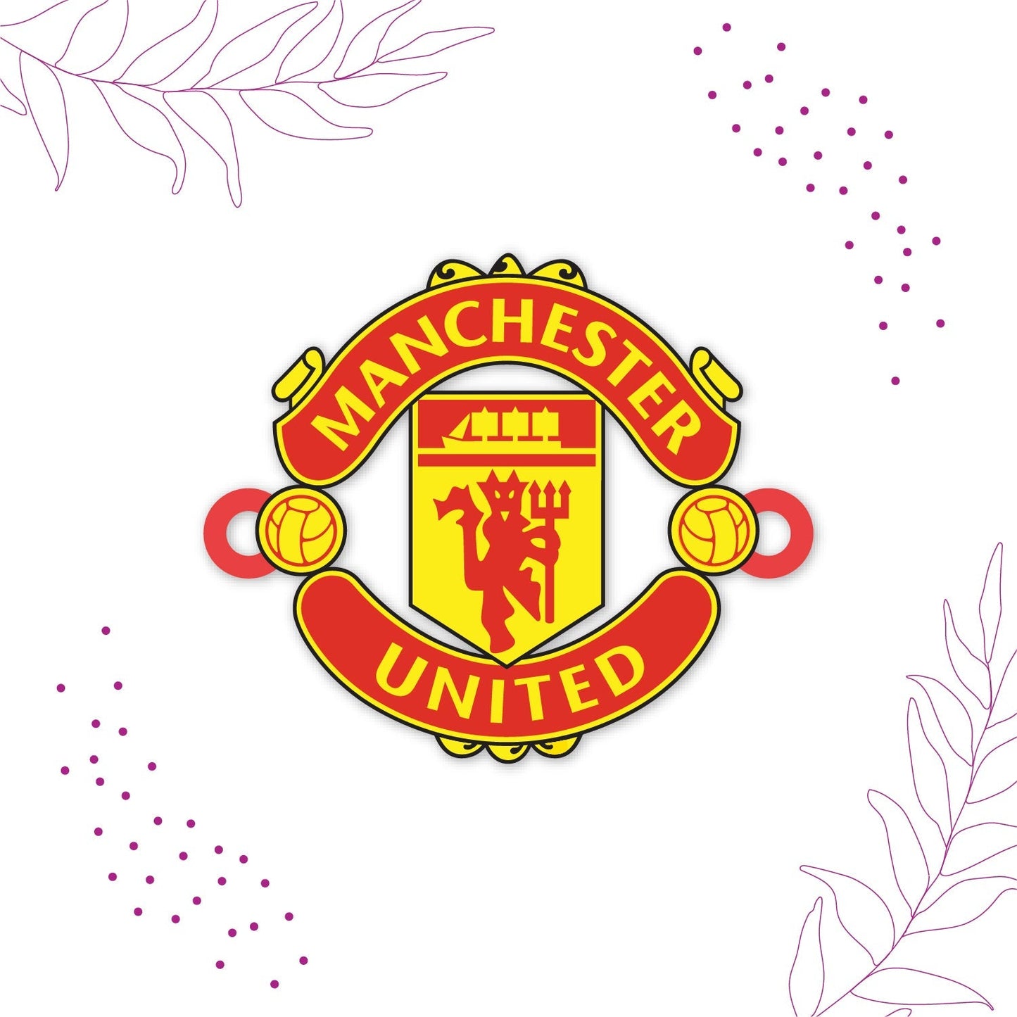 Indianvibez Manchester United Wooden Rakhi with Rudraksha, Football Rakhi for Bro, Shop India - Kids Rakhi - Swadesiicart