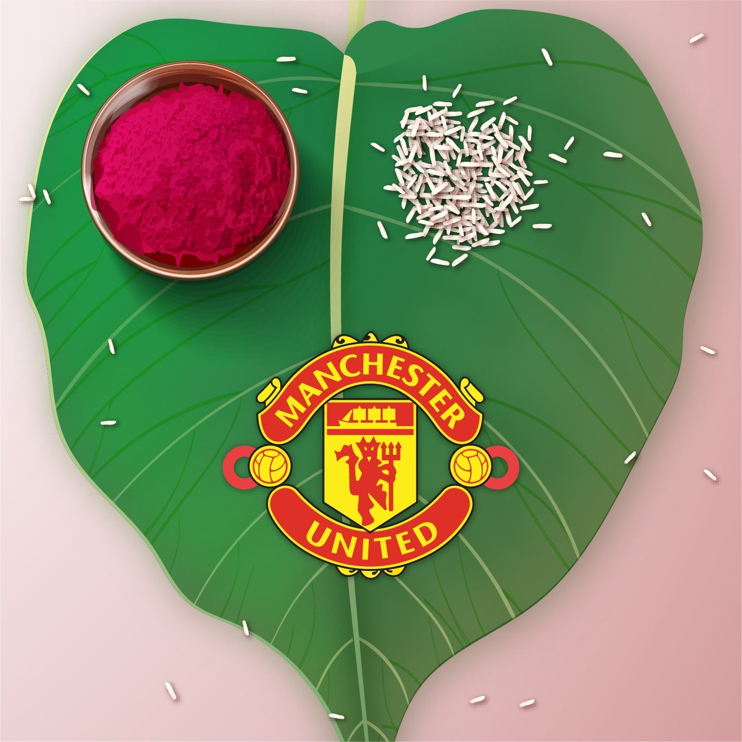Indianvibez Manchester United Wooden Rakhi with Rudraksha, Football Rakhi for Bro, Shop India - Kids Rakhi - Swadesiicart