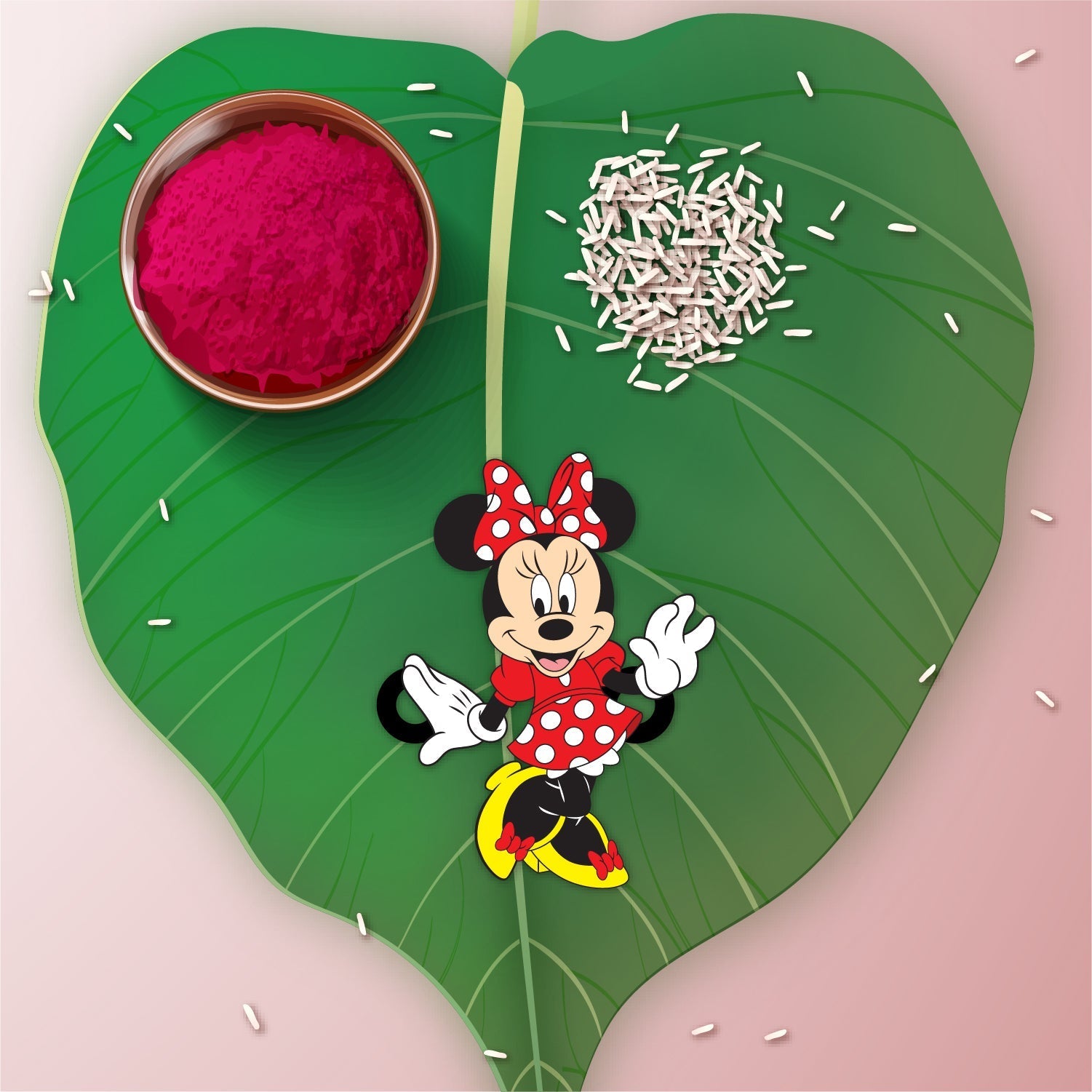 Indianvibez Minnie Wooden Rakhi/Lumba - Kids Rakhi - Swadesiicart