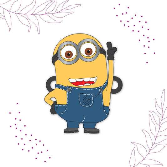 Indianvibez Minion Wooden Rakhi with Rudraksha, Funny Rakhi for Bro, Shop India - Kids Rakhi - Swadesiicart
