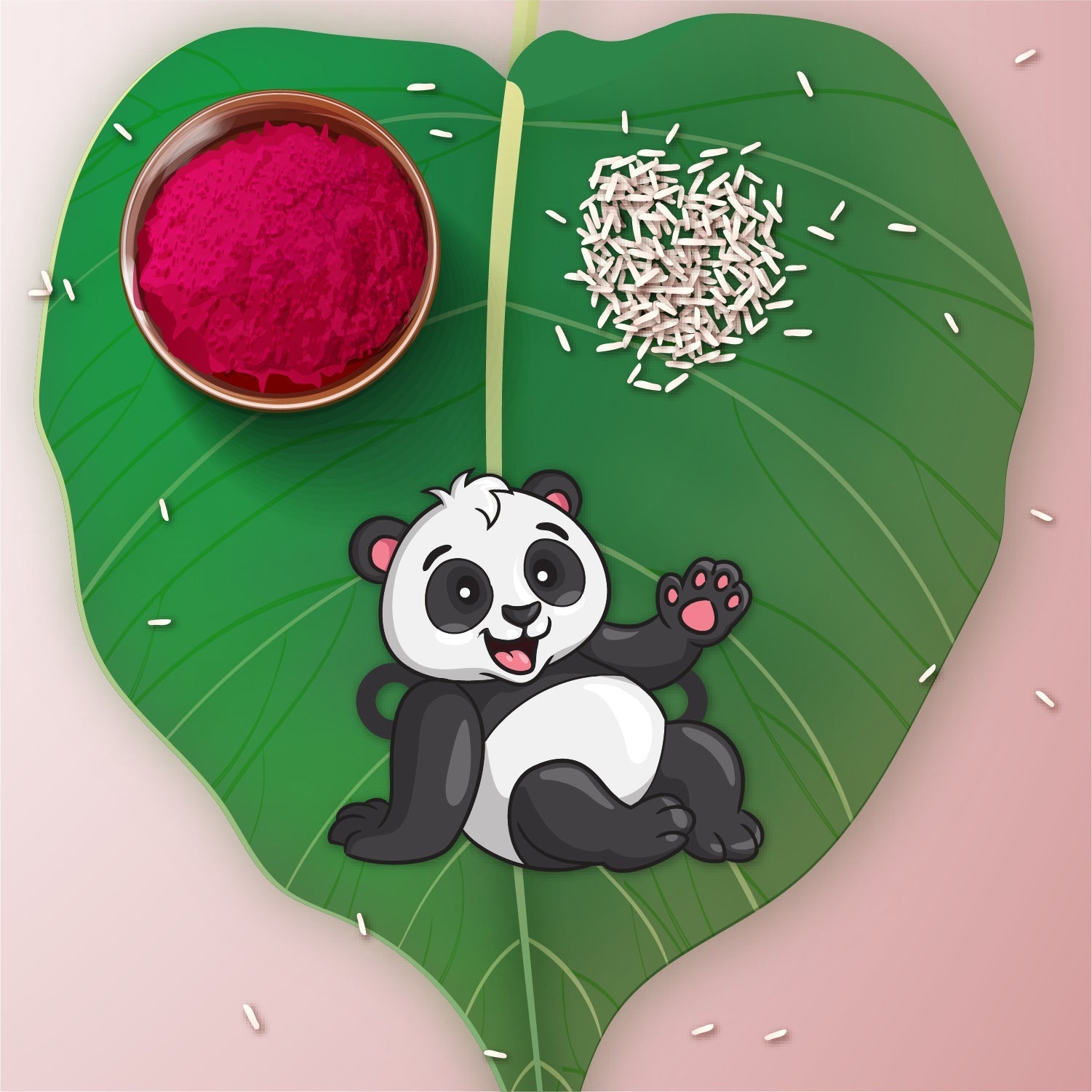Indianvibez Panda Wooden Rakhi with Rudraksha, Cute Animal Rakhi for Brother, Shop India - Kids Rakhi - Swadesiicart