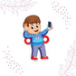 Indianvibez Selfie Wala Bhai Rakhi, Wooden Rakhi for Brother - Kids Rakhi - Swadesiicart