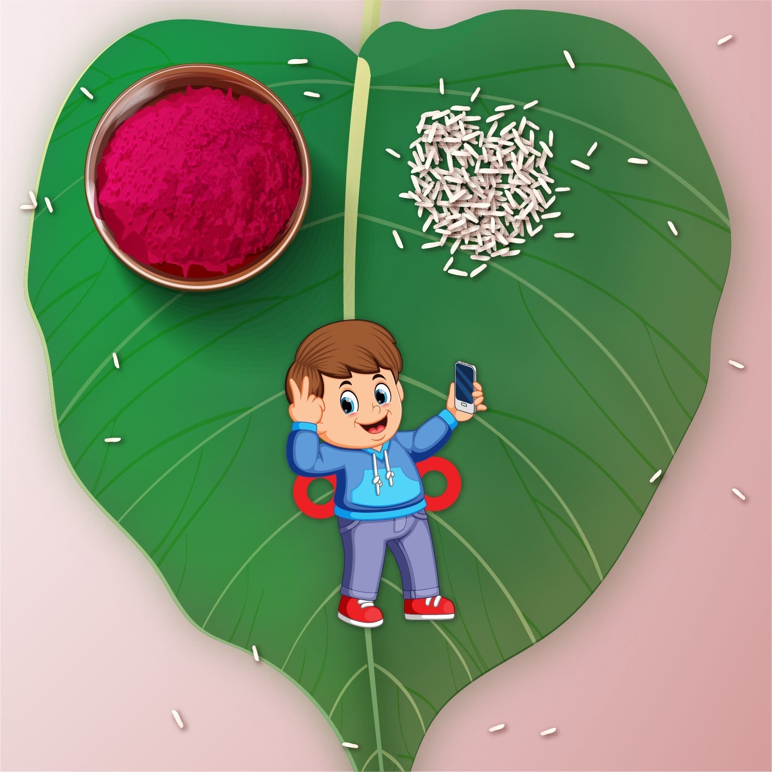 Indianvibez Selfie Wala Bhai Rakhi, Wooden Rakhi for Brother - Kids Rakhi - Swadesiicart