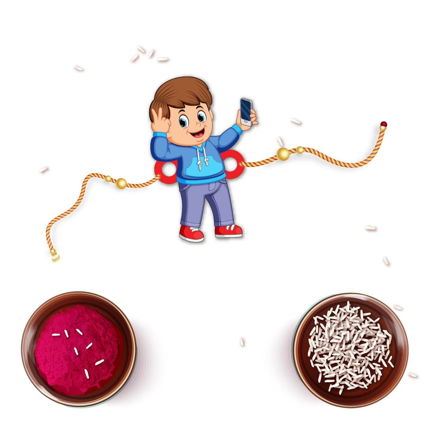 Indianvibez Selfie Wala Bhai Rakhi, Wooden Rakhi for Brother - Kids Rakhi - Swadesiicart
