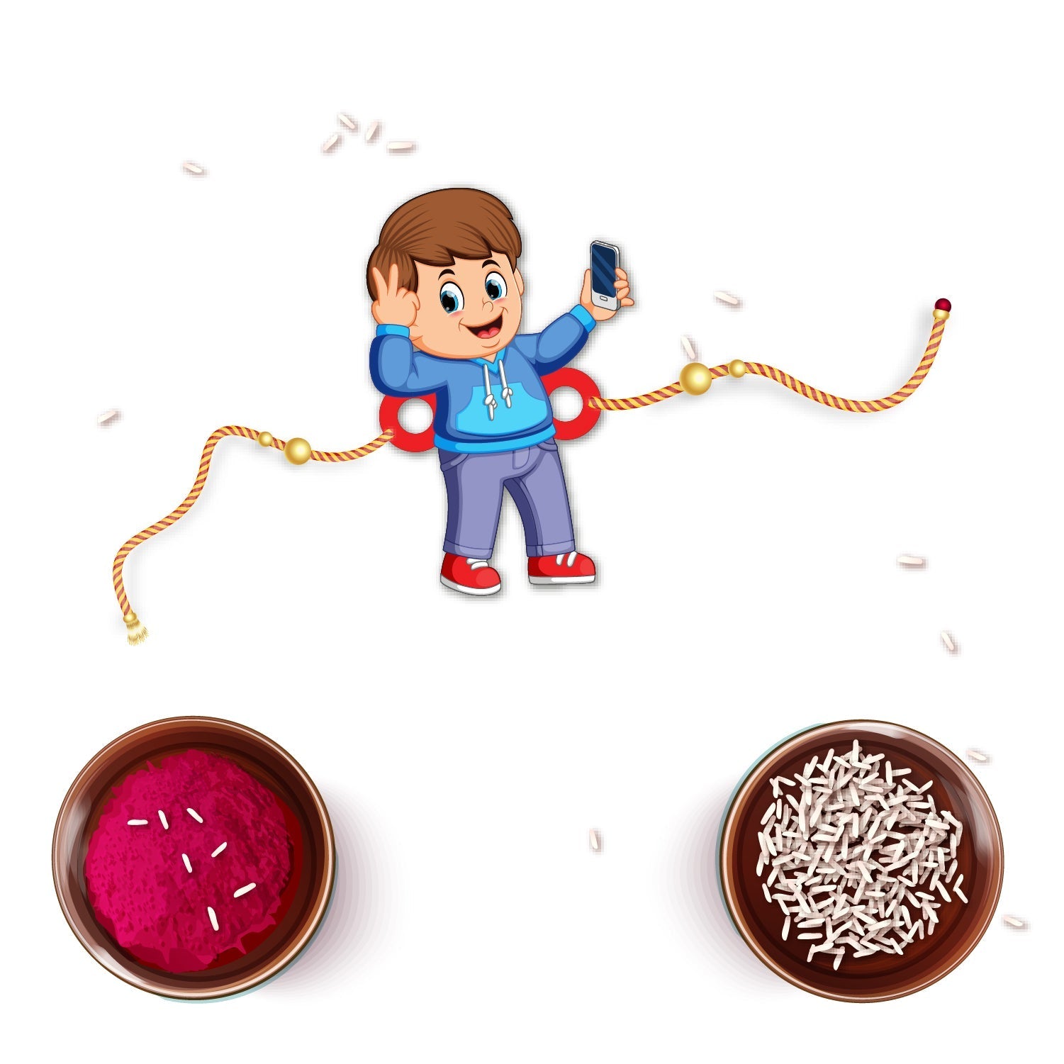 Indianvibez Selfie Wala Bhai Rakhi, Wooden Rakhi for Brother - Kids Rakhi - Swadesiicart