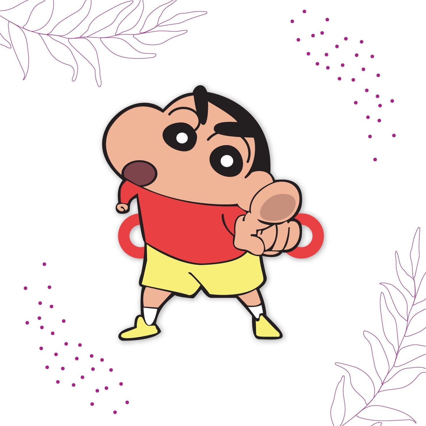 Indianvibez Shinchan Wooden Rakhi with Rudraksha, Funny Rakhi for Brother, Shop India - Kids Rakhi - Swadesiicart