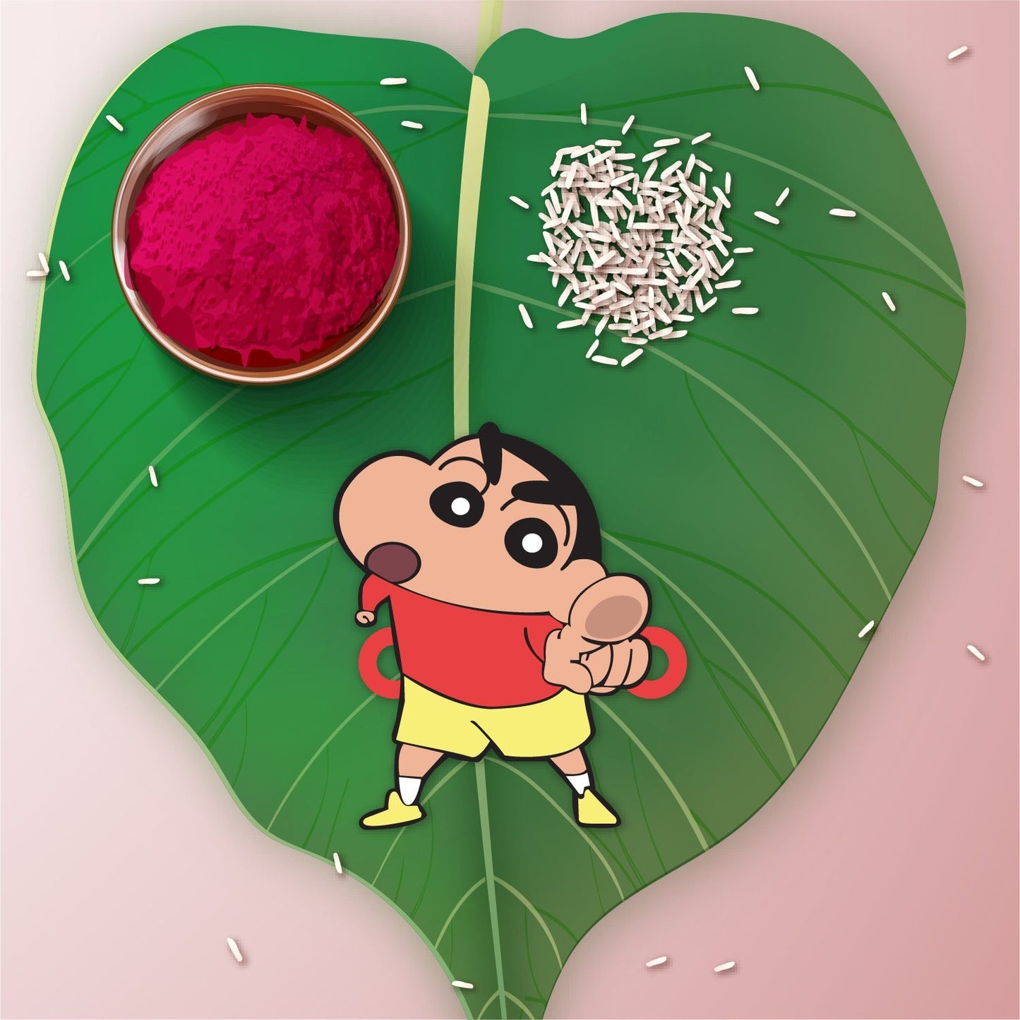 Indianvibez Shinchan Wooden Rakhi with Rudraksha, Funny Rakhi for Brother, Shop India - Kids Rakhi - Swadesiicart