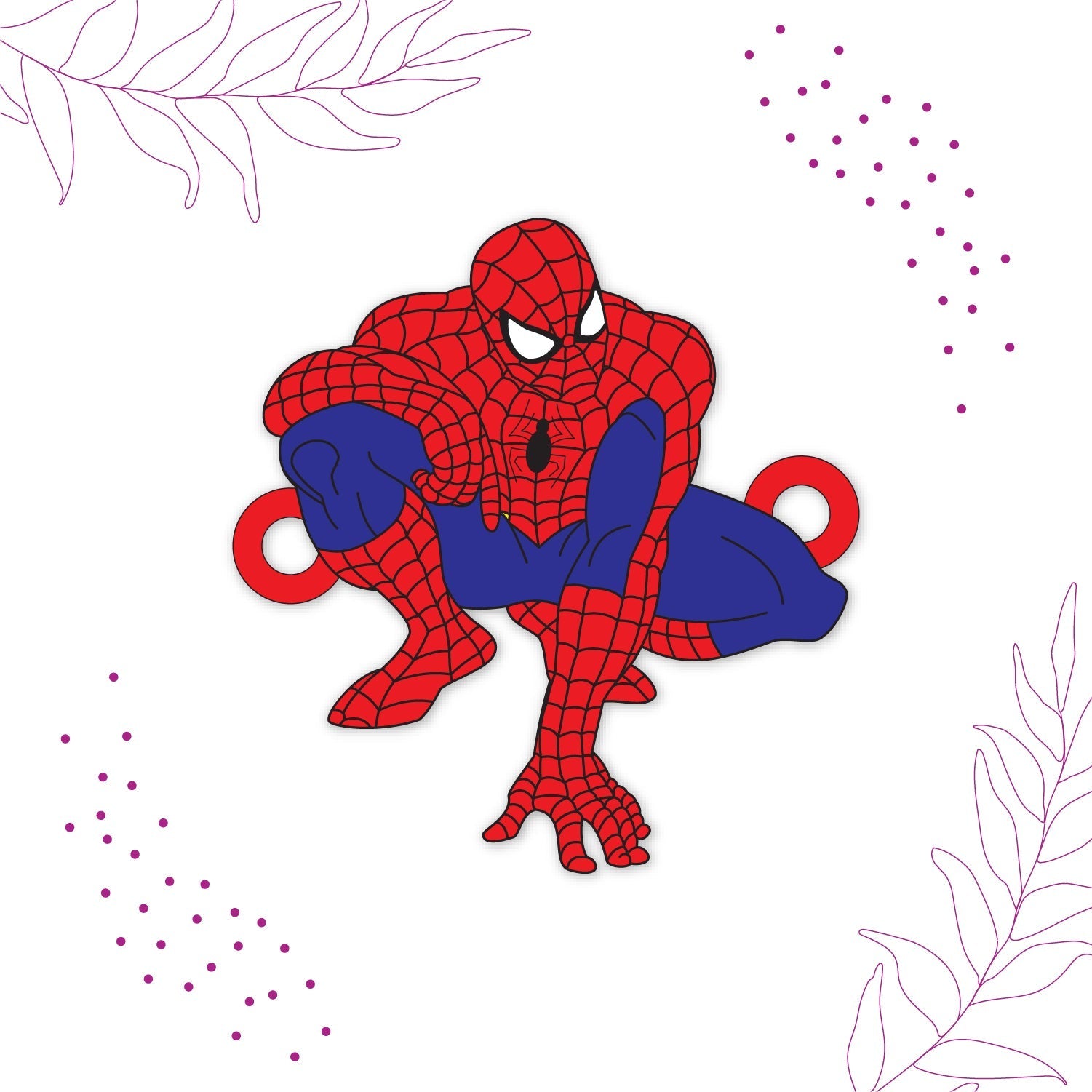 Indianvibez Spiderman Wooden Rakhi with Rudraksha, Superhero Rakhi for Kids & Bro, Shop India - Kids Rakhi - Swadesiicart