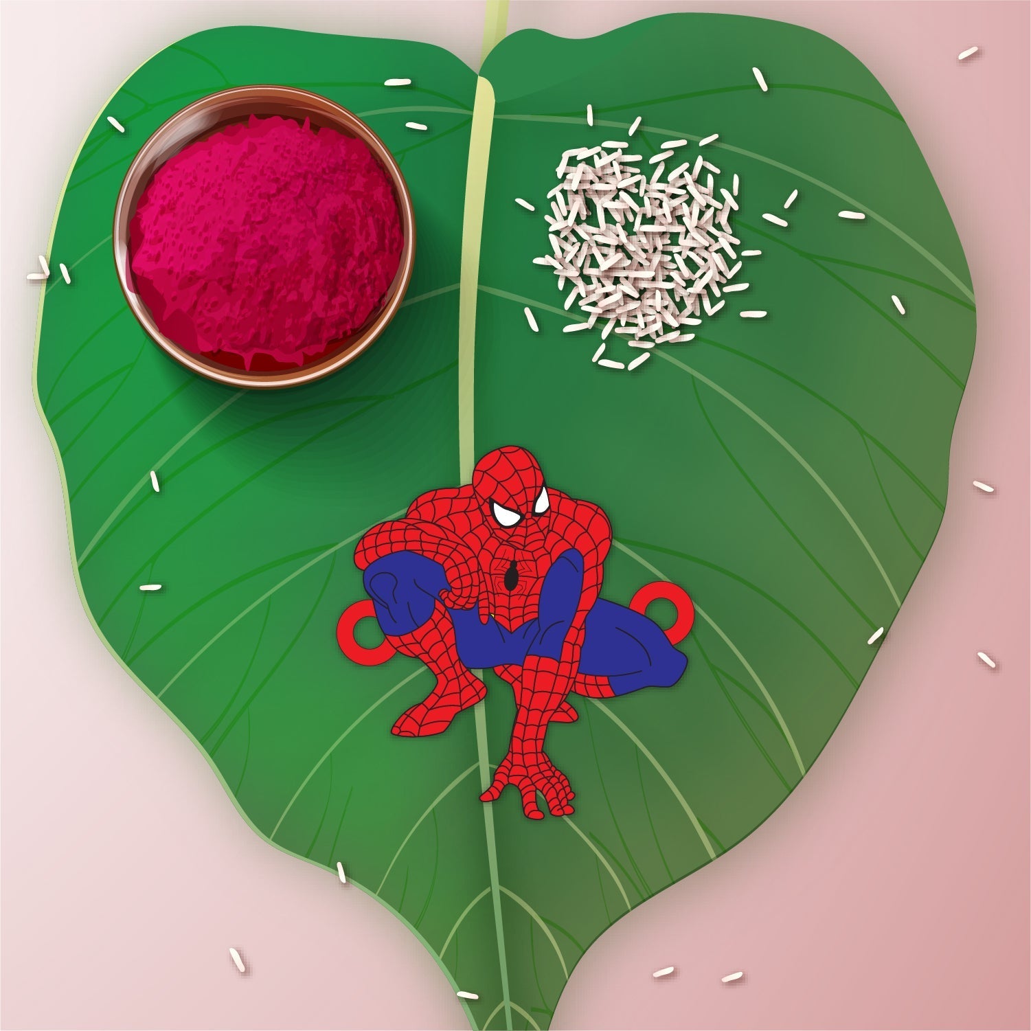 Indianvibez Spiderman Wooden Rakhi with Rudraksha, Superhero Rakhi for Kids & Bro, Shop India - Kids Rakhi - Swadesiicart