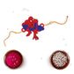 Indianvibez Spiderman Wooden Rakhi with Rudraksha, Superhero Rakhi for Kids & Bro, Shop India - Kids Rakhi - Swadesiicart