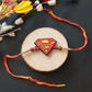 Indianvibez Superman Wooden Rakhi with Rudraksha, Superhero Rakhi for Brother, Shop India - Kids Rakhi - Swadesiicart