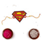 Indianvibez Superman Wooden Rakhi with Rudraksha, Superhero Rakhi for Brother, Shop India - Kids Rakhi - Swadesiicart